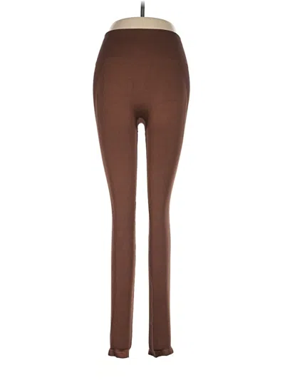 Pre-owned Out From Under Leggings In Brown