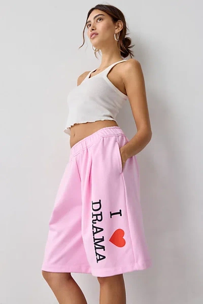 Out From Under Let's Dip French Terry Baggy Sweat Short In Pink, Women's At Urban Outfitters