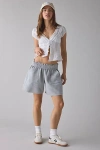 Out From Under Let's Get It Cotton-blend Knit Sweat Short In Grey, Women's At Urban Outfitters