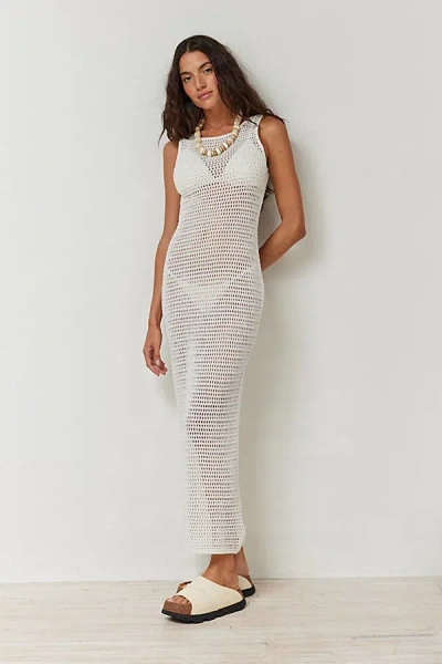 Out From Under Life's A Beach Maxi Dress Cover-up In White, Women's At Urban Outfitters