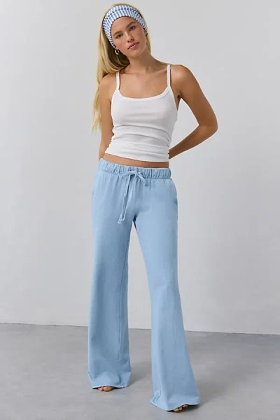 Out From Under Lived In Flare Sweatpant In Light Blue, Women's At Urban Outfitters