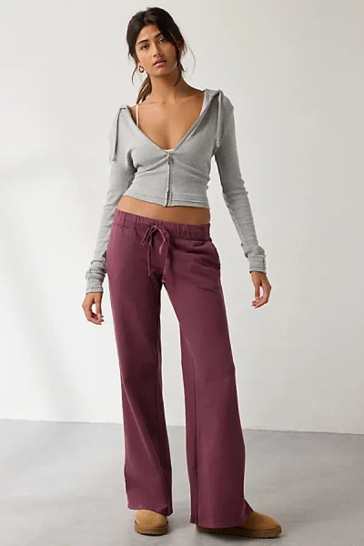 Out From Under Lived In Flare Sweatpant In Light Purple, Women's At Urban Outfitters
