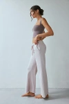 Out From Under Lived In Flare Sweatpant In Lilac, Women's At Urban Outfitters