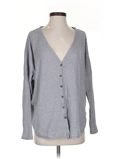 Pre-owned Out From Under Long Sleeve Blouse In Gray