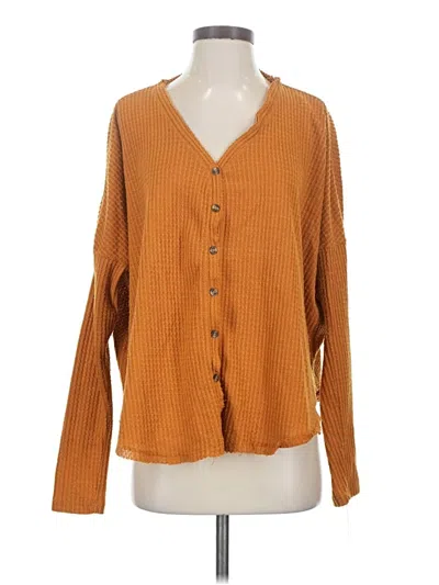 Pre-owned Out From Under Long Sleeve Blouse In Orange