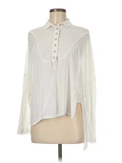 Pre-owned Out From Under Long Sleeve Blouse In White