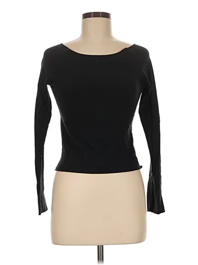 Pre-owned Out From Under Long Sleeve Top Black Boatneck Tops