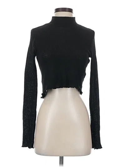Pre-owned Out From Under Long Sleeve Top Black Turtleneck Tops