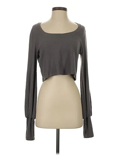 Pre-owned Out From Under Long Sleeve T-shirt In Gray