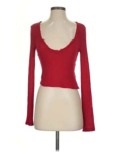 Pre-owned Out From Under Long Sleeve T-shirt In Red