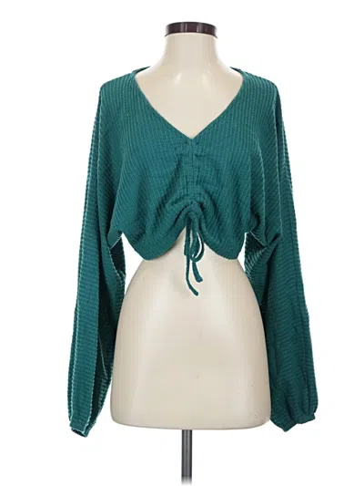 Pre-owned Out From Under Long Sleeve T-shirt In Teal