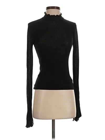 Pre-owned Out From Under Long Sleeve Turtleneck In Black