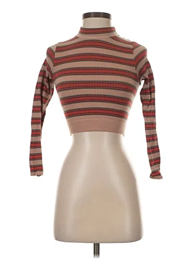 Pre-owned Out From Under Long Sleeve Turtleneck In Brown
