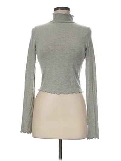 Pre-owned Out From Under Long Sleeve Turtleneck In Gray
