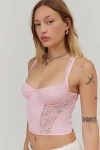 Out From Under Love Bug Corset Top In Pink, Women's At Urban Outfitters