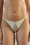 Shop Out From Under Love Bug Thong In Light Yellow, Women's At Urban Outfitters