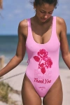 Out From Under Lucy Scoop Open Back One-piece Swimsuit In Thank You, Women's At Urban Outfitters In Thank You