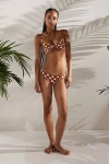 Out From Under Marilyn Underwire Bikini Top In Rust, Women's At Urban Outfitters In Brown