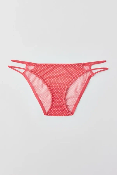 Out From Under Mesh Strappy Cheeky Undie In Coral, Women's At Urban Outfitters