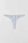 Shop Out From Under Mesh Thong In Blue, Women's At Urban Outfitters