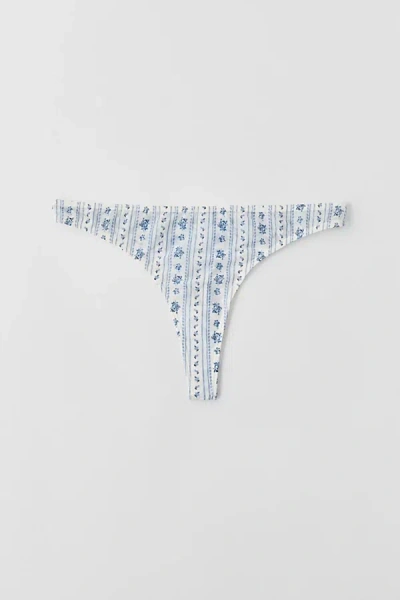 Out From Under Mesh Thong In Blue, Women's At Urban Outfitters