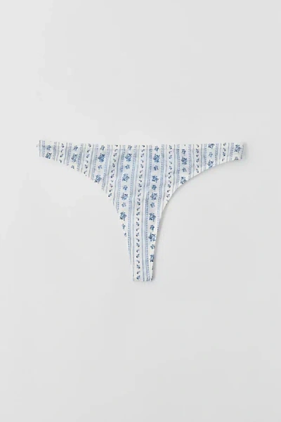 Out From Under Mesh Thong In Blue, Women's At Urban Outfitters In Blue