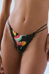 Out From Under Mia Strappy Lace-trim Thong In Bella Fruit, Women's At Urban Outfitters