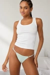 Out From Under Micro String Bikini Undie In Green, Women's At Urban Outfitters In Green