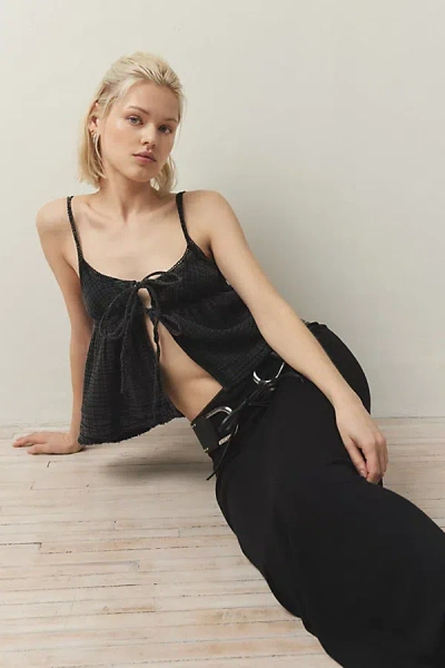 Out From Under Mila Gauze Flyaway Cami In Black, Women's At Urban Outfitters