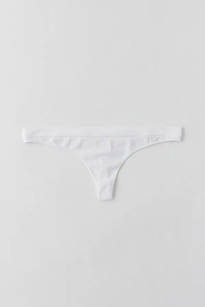 Out From Under Minimal Seamless Knit Thong In White, Women's At Urban Outfitters