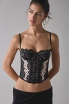 Out From Under Modern Love Corset In Black Polka Dot At Urban Outfitters
