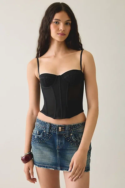 Out From Under Modern Love Corset In Jet Black, Women's At Urban Outfitters