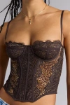 Out From Under Modern Love Corset In Leopard At Urban Outfitters
