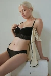 Out From Under Naomi Longline Lace Bralette In Black, Women's At Urban Outfitters