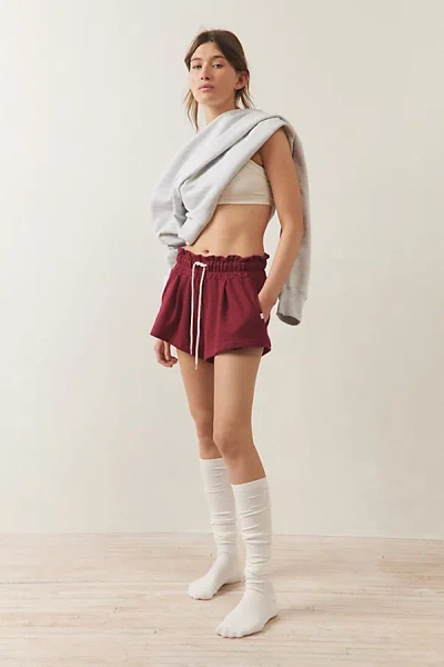 Out From Under Neo Sweatshort In Red, Women's At Urban Outfitters In White