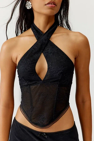 Out From Under No Limits Halter Bustier Top In Black, Women's At Urban Outfitters