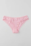 Out From Under Noelle Lace-trim Tanga In Rose, Women's At Urban Outfitters