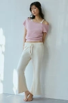 Out From Under Off-the-shoulder Banded Hem Tee In Mauve, Women's At Urban Outfitters In Mauve