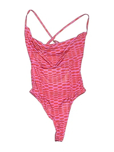 Pre-owned Out From Under One Piece Swimsuit In Pink