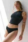 Out From Under Only Yours Cotton Thong In Black, Women's At Urban Outfitters