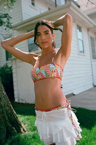 Out From Under Patchwork Bandeau Bikini Top In Assorted, Women's At Urban Outfitters In Multi
