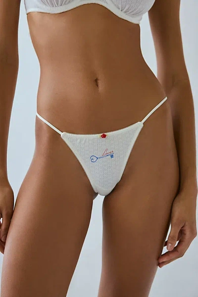 Out From Under Perfect Pointelle Thong In Key, Women's At Urban Outfitters