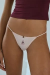 Out From Under Perfect Pointelle Thong In Lock, Women's At Urban Outfitters In Lock