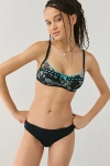 Out From Under Petunia Fields Ribbon Trim Lace Underwire Bra In Amelia Tossed Garden Black, Women's At Urban Outfit