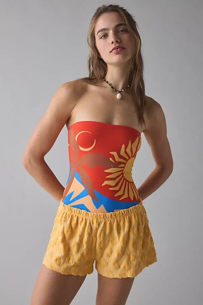 Out From Under Pickin' Daisies Terry Knit Short In Flax, Women's At Urban Outfitters