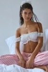 Out From Under Pin Up Picnic Off-the-shoulder Top In White, Women's At Urban Outfitters