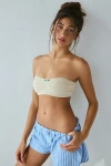 Out From Under Piper Pinch-front Bandeau Bra Top In Cream, Women's At Urban Outfitters