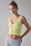 Out From Under Plunge Tapestry Jacquard Seamless Knit Cami In Yellow, Women's At Urban Outfitters