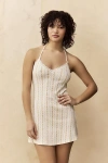 Out From Under Pointelle Halter Slip Dress In Assorted, Women's At Urban Outfitters In Assorted