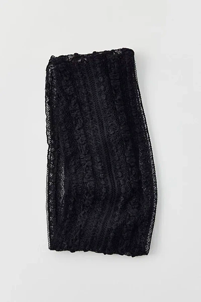 Out From Under Pointelle Lace Soft Headband In Black, Women's At Urban Outfitters